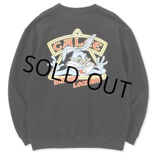 画像: CALEE/B.L Bunny crew neck sweat（Black）［クルーネックスウェット-23春夏］