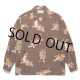 画像: WACKO MARIA/TIM LEHI / HAWAIIAN SHIRT L/S（BROWN）［ハワイアンシャツ-23春夏］