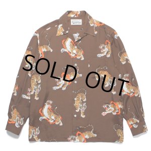 画像: WACKO MARIA/TIM LEHI / HAWAIIAN SHIRT L/S（BROWN）［ハワイアンシャツ-23春夏］