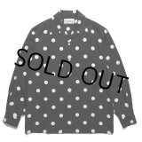 画像: WACKO MARIA/DOTS OPEN COLLAR SHIRT（BLACK）［ドットオープンカラーシャツ-23春夏］