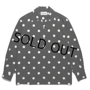 画像: WACKO MARIA/DOTS OPEN COLLAR SHIRT（BLACK）［ドットオープンカラーシャツ-23春夏］