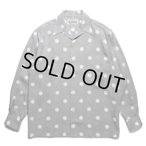 画像: WACKO MARIA/DOTS OPEN COLLAR SHIRT（GRAY）［ドットオープンカラーシャツ-23春夏］