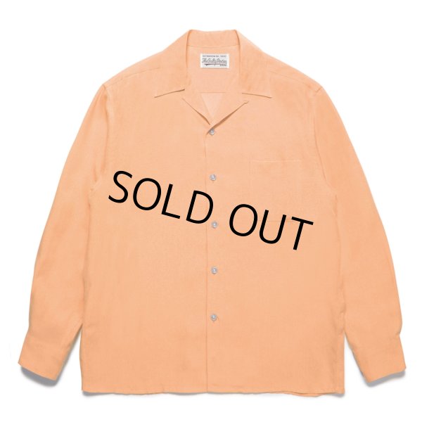 画像1: WACKO MARIA/50'S OPEN COLLAR SHIRT（TYPE-1）（ORANGE）［50'Sオープンカラーシャツ-23春夏］ (1)