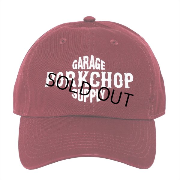 画像1: PORKCHOP/B&S BASE CAP（BURGUNDY）［6パネルキャップ-23春夏］ (1)