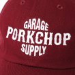 画像3: PORKCHOP/B&S BASE CAP（BURGUNDY）［6パネルキャップ-23春夏］ (3)