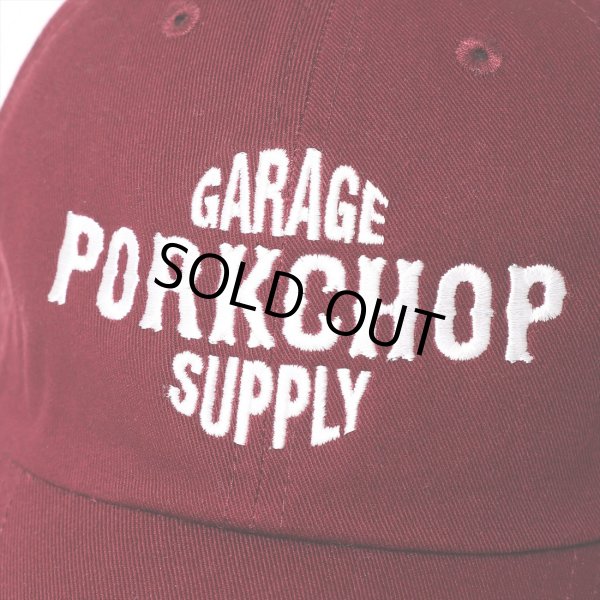 画像3: PORKCHOP/B&S BASE CAP（BURGUNDY）［6パネルキャップ-23春夏］ (3)