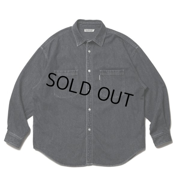 COOTIE PRODUCTIONS/Denim Work Shirt（Black Fade）［フェード加工