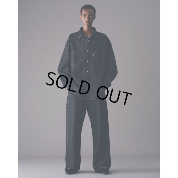 画像2: COOTIE PRODUCTIONS/Denim Work Shirt（Black One Wash）［ワンウォッシュデニムワークシャツ-23春夏］ (2)