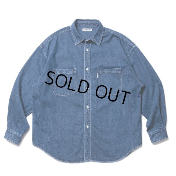 画像1: COOTIE PRODUCTIONS/Denim Work Shirt（Indigo Fade）［フェード加工デニムワークシャツ-23春夏］ (1)