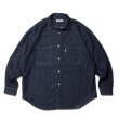 画像1: COOTIE PRODUCTIONS/Denim Work Shirt（Indigo One Wash）［ワンウォッシュ加工デニムワークシャツ-23春夏］ (1)