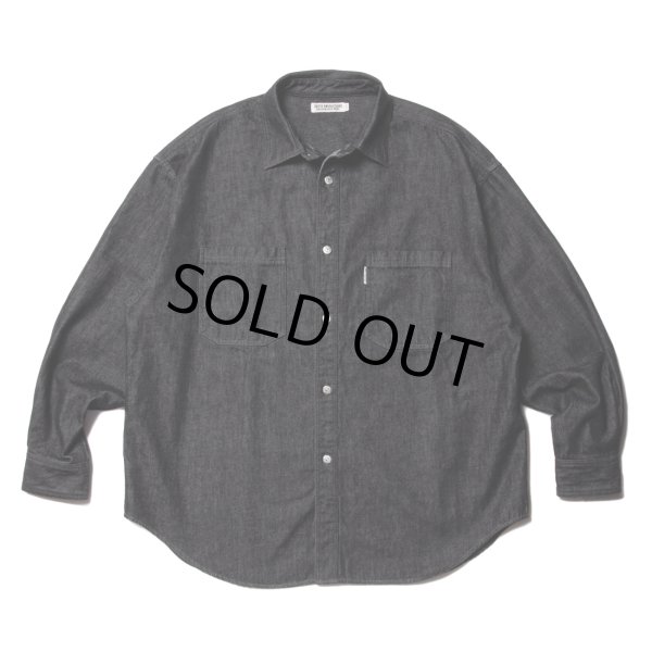 画像1: COOTIE PRODUCTIONS/Denim Work Shirt（Black One Wash）［ワンウォッシュデニムワークシャツ-23春夏］ (1)