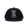 画像1: RATS/EMBROIDERY CAP "WAY OF LIFE"（BLACK）［"WAY OF LIFE"キャップ-23春夏］ (1)