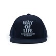 画像1: RATS/EMBROIDERY CAP "WAY OF LIFE"（NAVY）［"WAY OF LIFE"キャップ-23春夏］ (1)