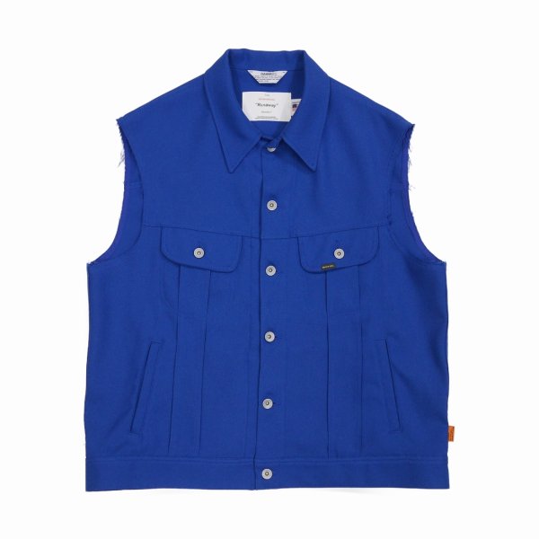 画像1: DAIRIKU/Polyester Vest（Royal Blue） 【40%OFF】［ポリエステルベスト-23春夏］ (1)