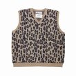 画像1: DAIRIKU/Oversized Lame Knit Vest（Leopard） 【40%OFF】［オーバーサイズラメニットベスト-23春夏］ (1)