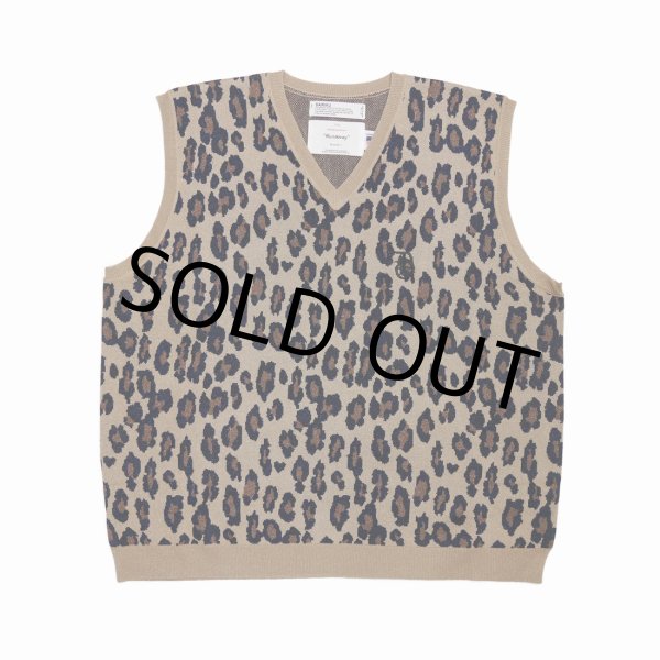 画像1: DAIRIKU/Oversized Lame Knit Vest（Leopard） 【40%OFF】［オーバーサイズラメニットベスト-23春夏］ (1)