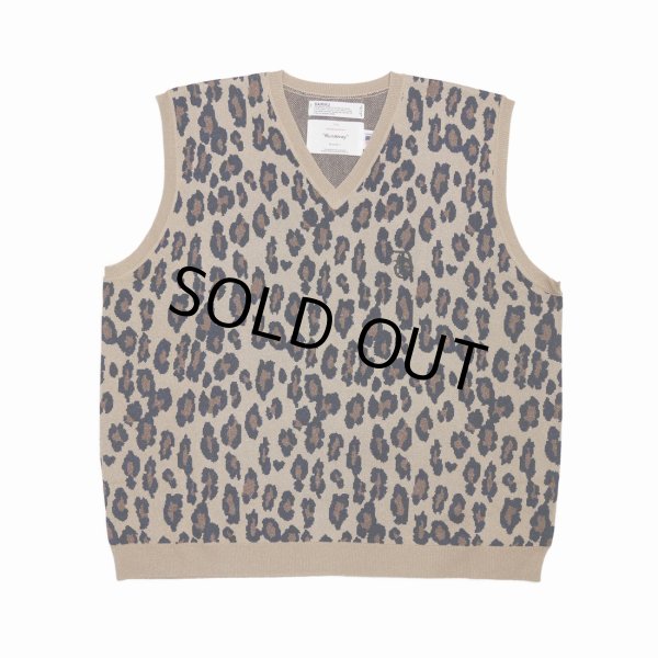 画像1: DAIRIKU/Oversized Lame Knit Vest（Leopard） 【40%OFF】［オーバーサイズラメニットベスト-23春夏］ (1)