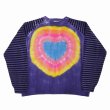 画像1: DAIRIKU/Heart Tie dye Border Knit（Rainbow） 【40%OFF】［タイダイボーダーニット-23春夏］ (1)