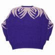 画像2: 【50%OFF】DAIRIKU/"Leopard" Pullover Knit（Purple）［レオパードプルオーバーニット-23春夏］ (2)