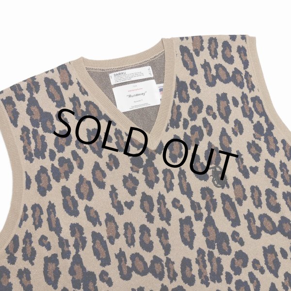画像3: DAIRIKU/Oversized Lame Knit Vest（Leopard） 【40%OFF】［オーバーサイズラメニットベスト-23春夏］ (3)