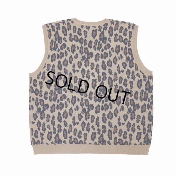 画像2: DAIRIKU/Oversized Lame Knit Vest（Leopard） 【40%OFF】［オーバーサイズラメニットベスト-23春夏］ (2)