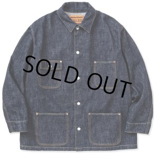 画像: CALEE/Vintage type denim coverall（Ow Indigo Blue）［デニムカバーオール-23春夏］