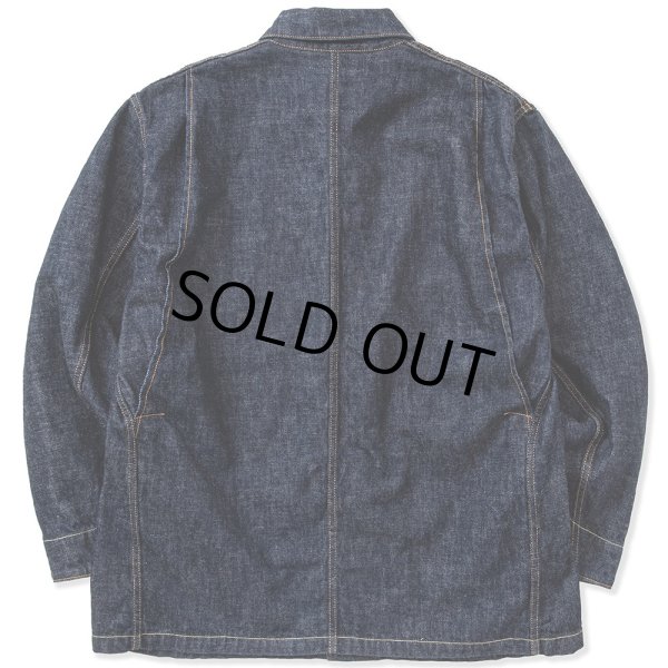 画像2: CALEE/Vintage type denim coverall（Ow Indigo Blue）［デニムカバーオール-23春夏］ (2)