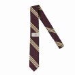 画像1: DAIRIKU/"Benjamin" Silk Tie with Money Clip（Burgundy&Cream） 【30%OFF】［シルクタイwithマネークリップ-23春夏］ (1)