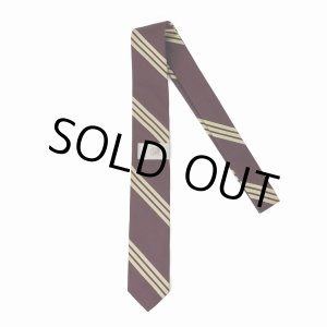 画像: DAIRIKU/"Benjamin" Silk Tie with Money Clip（Burgundy&Cream） 【30%OFF】［シルクタイwithマネークリップ-23春夏］