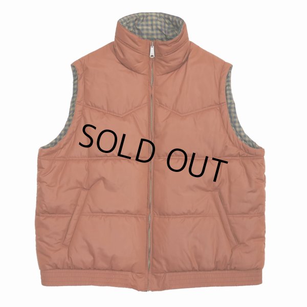 画像1: 【50%OFF】DAIRIKU/Reversible Check Nylon Vest（Brown）［リバーシブルチェックナイロンベスト-23春夏］ (1)
