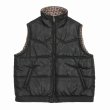 画像1: DAIRIKU/Reversible Check Nylon Vest（Black） 【40%OFF】［リバーシブルチェックナイロンベスト-23春夏］ (1)