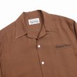 画像2: WACKO MARIA/50'S OPEN COLLAR SHIRT（BROWN）［50'Sオープンカラーシャツ-23春夏］ (2)