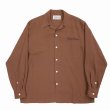 画像1: WACKO MARIA/50'S OPEN COLLAR SHIRT（BROWN）［50'Sオープンカラーシャツ-23春夏］ (1)