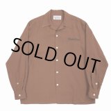 画像: WACKO MARIA/50'S OPEN COLLAR SHIRT（BROWN）［50'Sオープンカラーシャツ-23春夏］