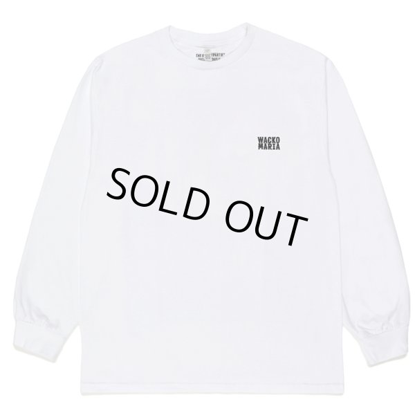 画像1: WACKO MARIA/LONG SLEEVE T-SHIRT（WHITE）［刺繍長袖T-23春夏］ (1)