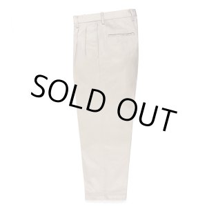 画像: WACKO MARIA/DOUBLE PLEATED CHINO TROUSERS（WHITE）［ツータックチノトラウザース-23春夏］