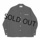 画像: WACKO MARIA/50'S OPEN COLLAR SHIRT（BLACK）［50'Sオープンカラーシャツ-23春夏］