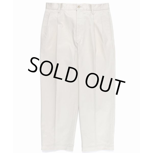 画像2: WACKO MARIA/DOUBLE PLEATED CHINO TROUSERS（WHITE）［ツータックチノトラウザース-23春夏］ (2)