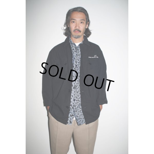画像3: WACKO MARIA/JEAN-MICHEL BASQUIAT / ARMY SHIRT（BLACK）［アーミーシャツ-23春夏］ (3)