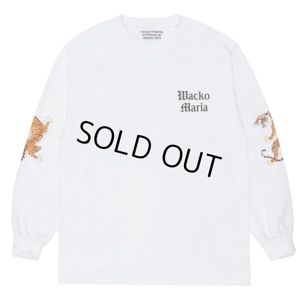 画像1: WACKO MARIA/TIM LEHI / LONG SLEEVE T-SHIRT（WHITE）［プリント長袖T-23春夏］ (1)