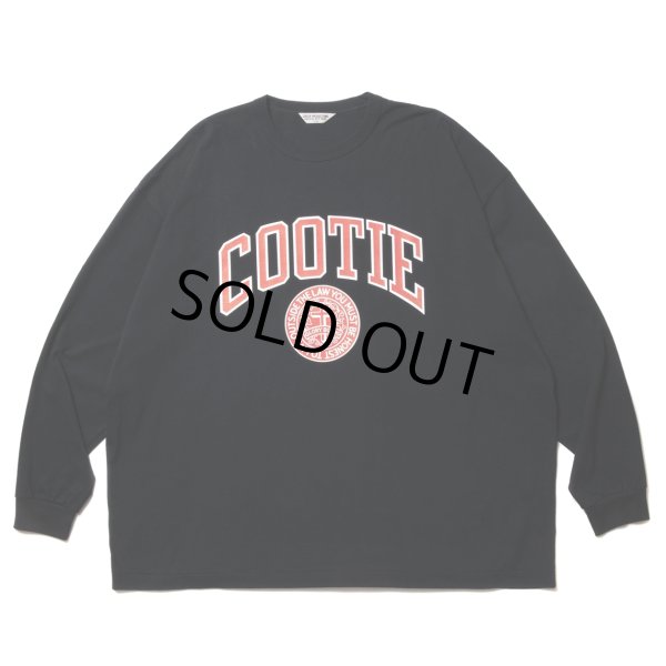 画像1: COOTIE PRODUCTIONS/Print Oversized L/S Tee（COLLEGE）（Black）［オーバーサイズ長袖T-23春夏］ (1)