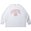 画像1: COOTIE PRODUCTIONS/Print Oversized L/S Tee（COLLEGE）（White）［オーバーサイズ長袖T-23春夏］ (1)