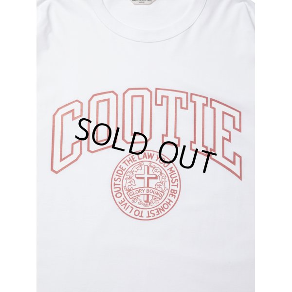 画像2: COOTIE PRODUCTIONS/Print Oversized L/S Tee（COLLEGE）（White）［オーバーサイズ長袖T-23春夏］ (2)