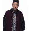 画像4: WACKO MARIA/LEATHER VARSITY JACKET（BLACK）［袖レザースタジャン-23春夏］ (4)