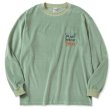 画像1: CALEE/S.V.D.S.H Embroidery velour drop shoulder cutsew（Lt.Green）［ベロアドロップショルダーカットソー-23春夏］ (1)