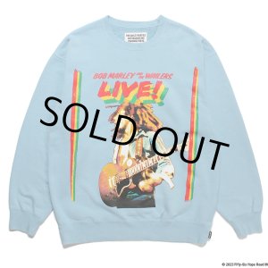 画像: WACKO MARIA/BOB MARLEY / MIDDLE WEIGHT SWEAT SHIRT（L-BLUE）［クルーネックスウェット-23春夏］