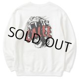 画像: CALEE/CALEE Old tiger crew neck sweat（White）［クルーネックスウェット-23春夏］