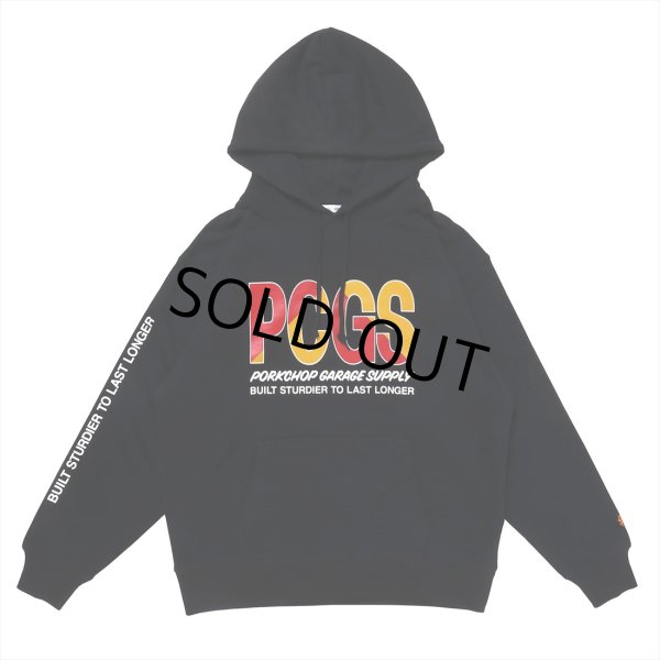 画像1: PORKCHOP/BIG PCGS HOODIE（BLACK）［プルオーバーパーカー-23春夏］ (1)