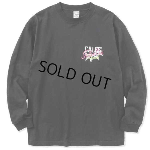 画像1: CALEE/Drop shoulder CALEE FOL logo L/S t-shirt（Black） 【50%OFF】［ドロップショルダー長袖T-23春夏］ (1)