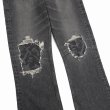 画像5: DAIRIKU/Damage Flare Denim Pants（Black） 【30%OFF】［ダメージ"フレア"デニムパンツ-23春夏］ (5)